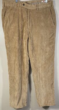 Peter Millar Corduroy Pants Mens 34X 28 Beige  Tan Nanoluxe Golf Casual MF15B91